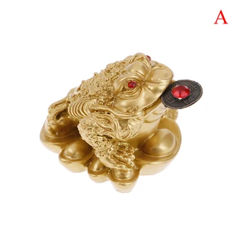 

1PCS Lucky Gift Wealth Chinese Feng Shui Money Frog Toad Coin Ornaments For Frog Toad Coin Home Office Decoration Ornaments