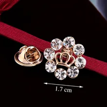 Kawaii Mini Brooches Pins For Women Wedding and party Dresses,Ladies Crown Brooch pins,Rhinestone dangling samll brooch pins