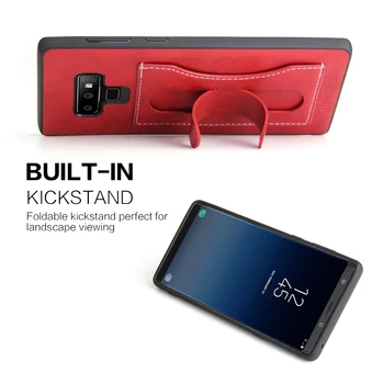 

Fierre Shann PU Leather Kick Stand Card Holder for Samsung Galaxy Note9 Case for Samsung S8 Plus S8 Note 8 Back Cover Capa
