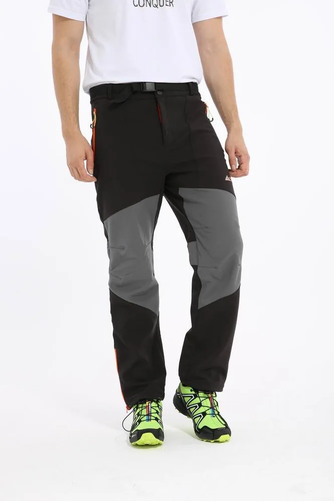 Pantalones de senderismo al aire libre de alta calidad a prueba de viento térmico Softshell pantalones hombres impermeables Trekking escalada Camping Pantalones