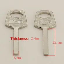 Слесарные принадлежности YP505 ключ пустой, 2,4 мм толщина болванки ключей [20 шт./лот]