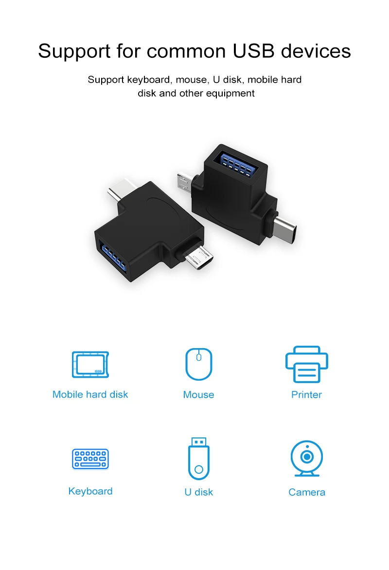 Type C Micro USB штекер USB A OTG для ПК смартфонов USB3.1 C USB3.0 Micro к USB3.0 адаптер для USB клавиатуры мыши