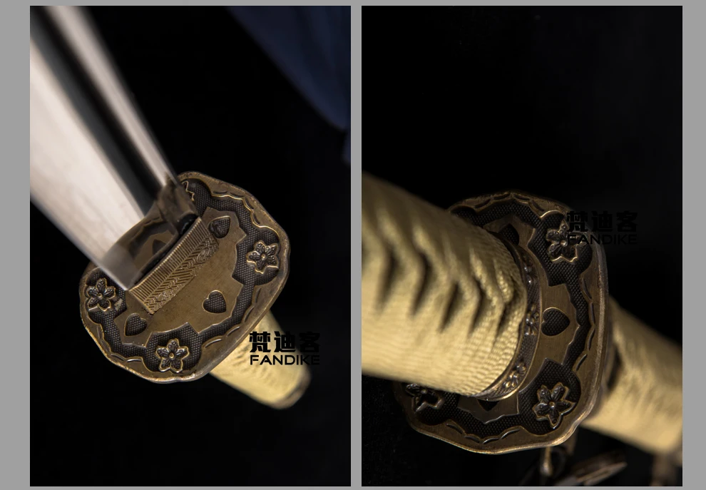 Ручной работы ЯПОНСКИЙ полицейский Меч самурайский меч катана Полный Тан Тачи очень острый самурайский меч полностью ручной работы сталь острое лезвие