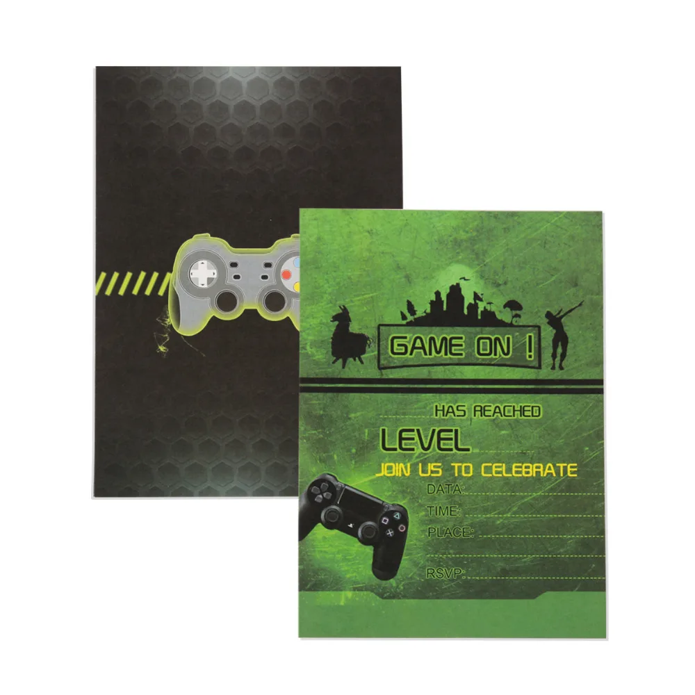  Huiran Game Invitation Card Birthday Party Decorations Kids Birthday Party Supplies Decoration Boy  - 33010168086