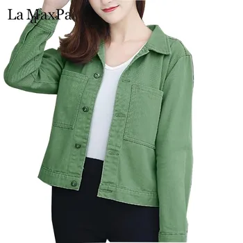 

Autumn 2019 Jeans Denim Jacket Women Bf Style Basic Coat Long Sleeves Loose Fit Short Cowboy Jacket Coat sweet cute jeans