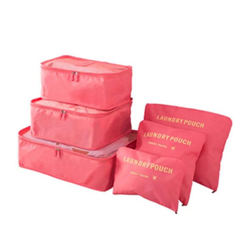 

6pcs/set travel bag Oxford Waterproof travel bags for women kids Clothing Organize men travel bag big capacity lady travel bags