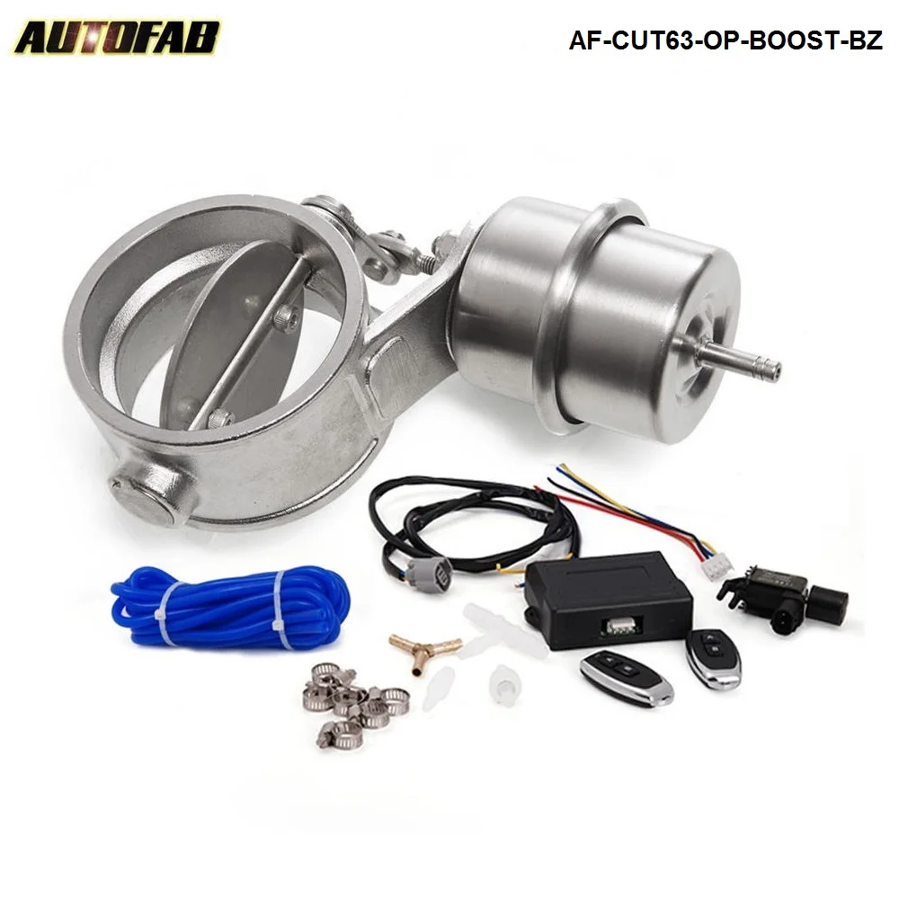 

2.5" 63mm Opend Boost Exhaust Cutout Valve with Wireless Remote Controller Set AF-CUT63-OP-BOOST-BZ
