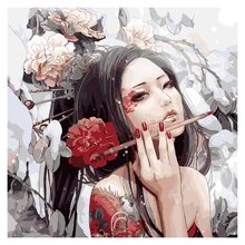 DIY масляная краска ing краска по номеру Комплект изображение рисунок на холсте вручную раскраска искусство ремесла и шитье китайский классический Beaut