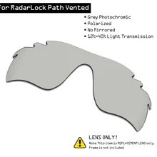 SmartVLT поляризованные солнцезащитные очки замена линз для солнцезащитных очков Оукли RadarLock Путь вентилируемый-серый фотохромный