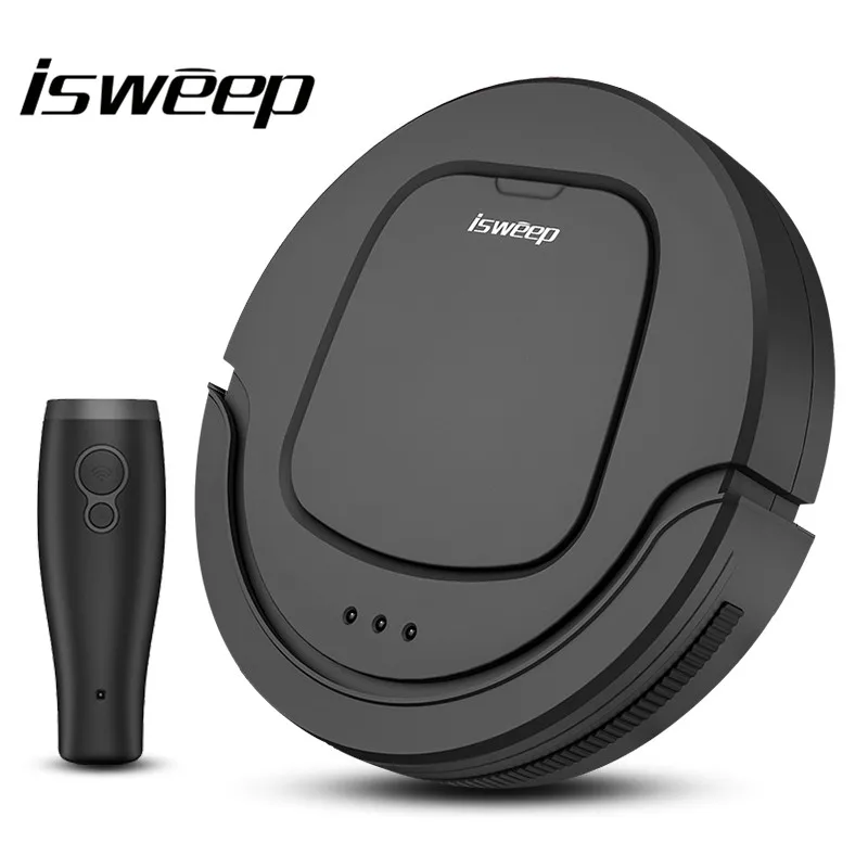 Isweep A6 робот Пылесосы для автомобиля для Бытовая техника 1000 PA автоматически зарядки и self-заряд мокрой уборки Смарт sweeper - Цвет: Черный
