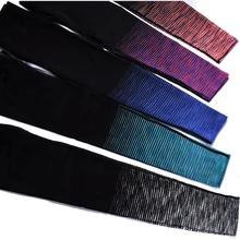 Женские градиентные штаны для йоги, леггинсы для фитнеса, тренировки, спорта, бега, леггинсы, сексуальный пуш-ап, одежда для спортзала, эластичные тонкие штаны, дышащие