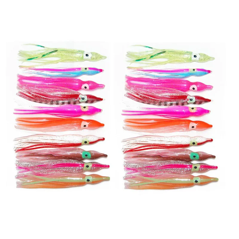 Fishing Tackle Squid Skirt Lure Soft Silicone Saltwater Octopus Bait hook
