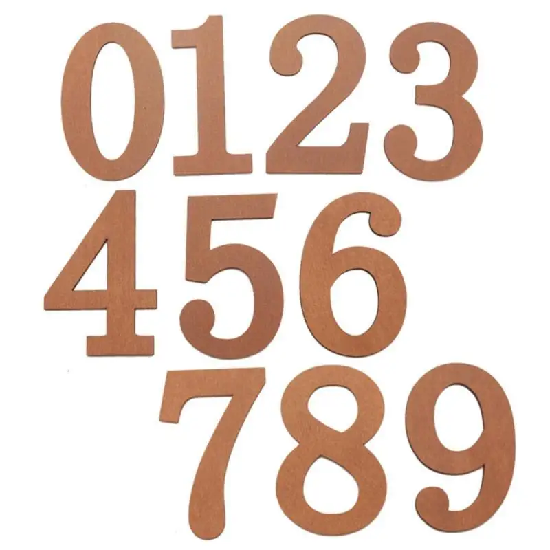 

0-9 Number Wood Craft Embellishments MDF Wooden Cutout Flatbacks Scrapbooking for Cardmaking DIY Art Wedding Decorations