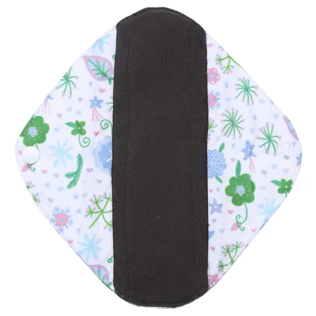 4 Types Reusable Sanitary Pad Print Women Girls Washable Bamboo Cloth Mama Postpartum Menstrual Sanitary Pad 20x18CM