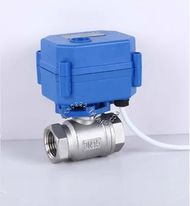 ball valve motorized dn25 dn20 dn15 dc12v dc5v dc24v stainless electric steel way water
