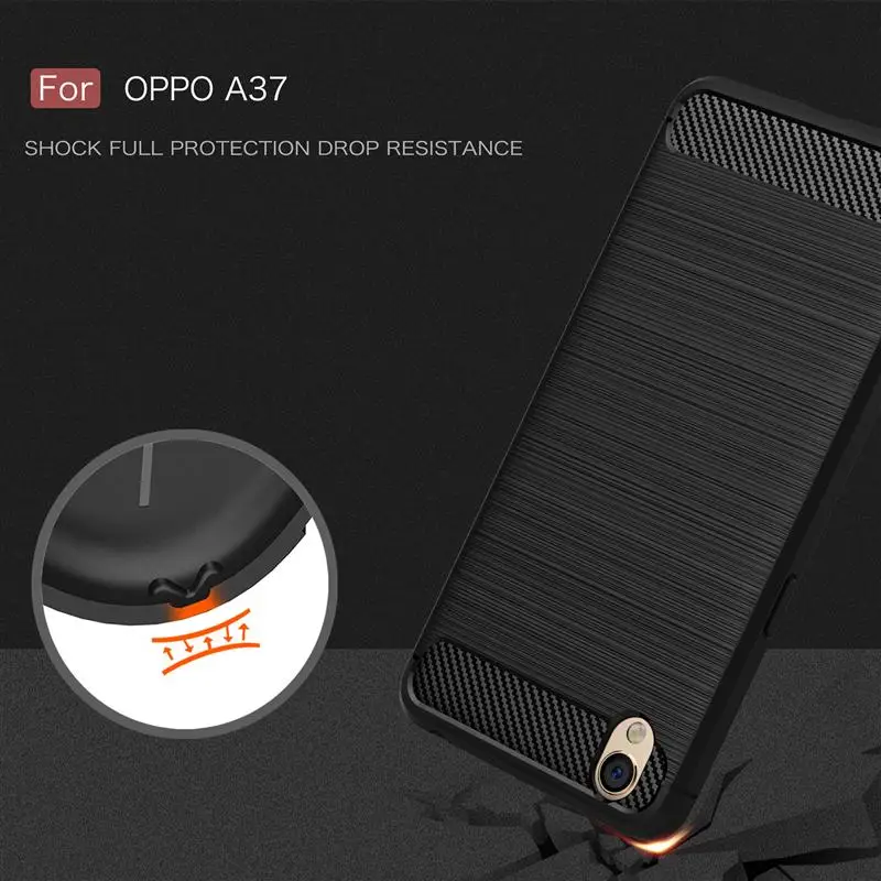MOONCASE For OPPO A37 Case Carbon Fiber Resilient [Drop Protection