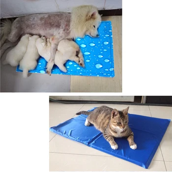 

50x40cm Pet Dog Cat Summer Cooling Gel Pad Mat Sleeping Playing Cushion Pad Mat for Home Car Sofa Indoor Outdoor Use