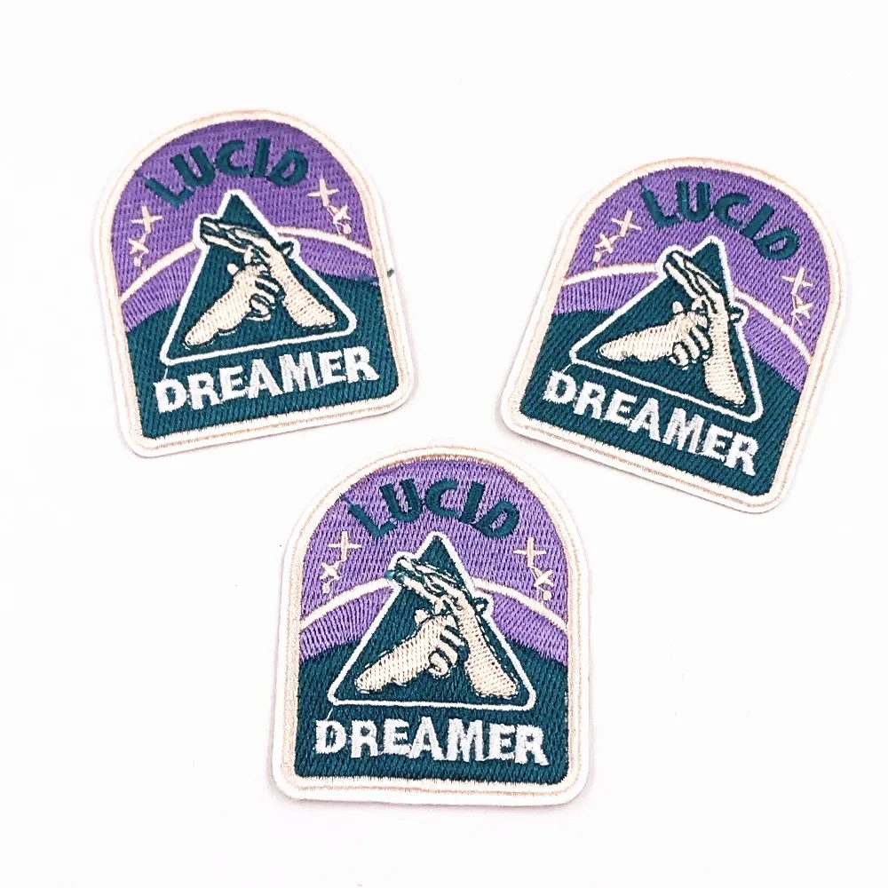 3 шт. Dreamer вышитые патчи утюг на Костюмы DIY Одежда в полоску наклейки пришивания
