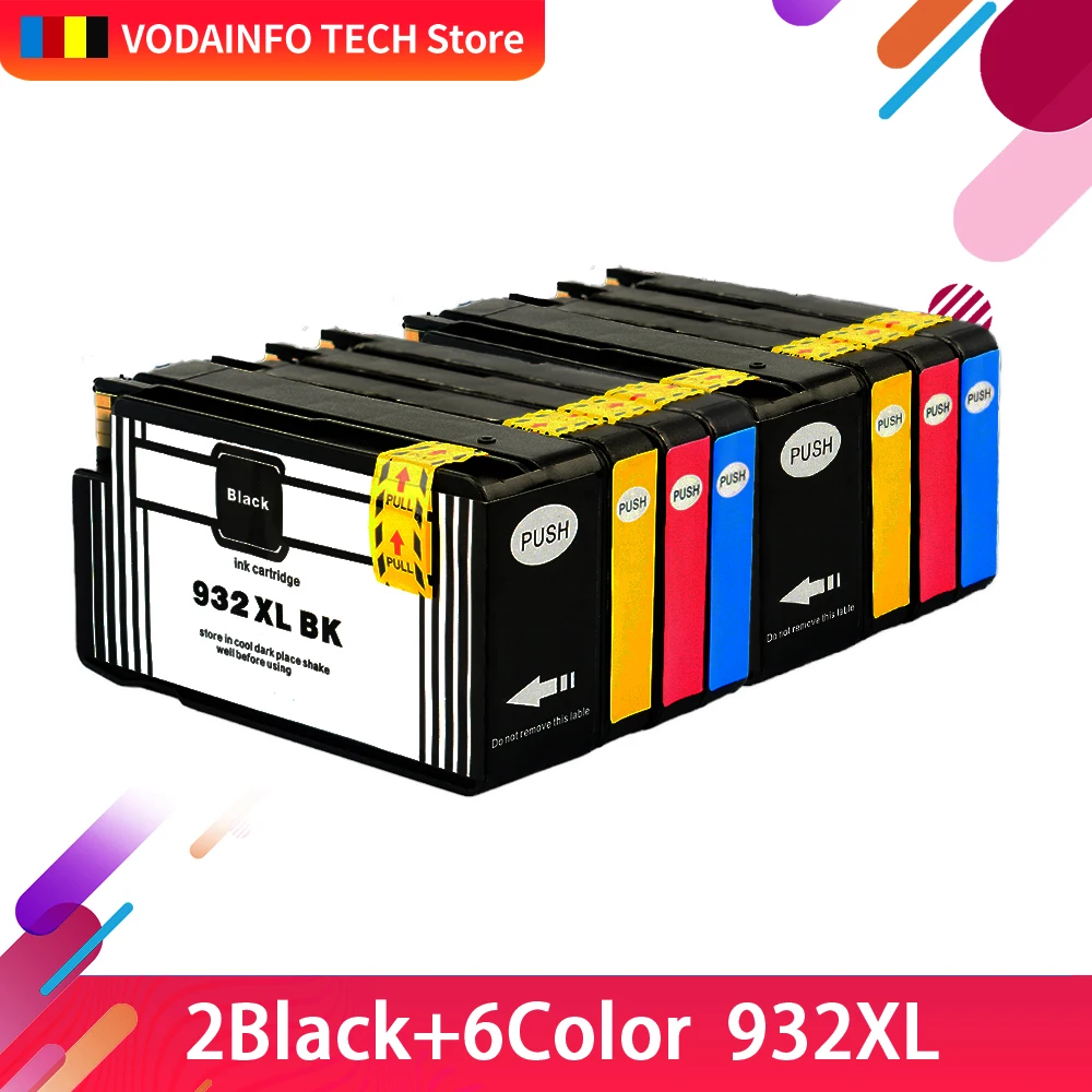 Картридж с чернилами для hp 932 XL 933 hp 932XL для hp 932XL 933XL hp 932 XL для hp Officejet 6100 6600 6700 7110 7610 7612 1 комплект