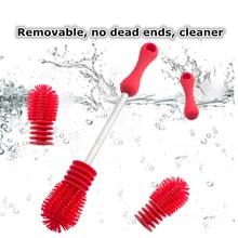 Силиконовая детская бутылка щетка креативная высокая плотность щетина бутылка щетка детская бутылка очиститель для детей молоко сменный картридж очиститель