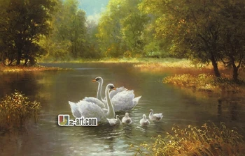 

Canvas Prints (Max Weber swans) Free shipping gift decorative oil painting modern art picture prints on canvas Dd-6-FJ(135)