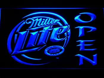 

029 Miller Lite Beer OPEN Bar LED Neon Sign with On/Off Switch 20+ Colors 5 Sizes to choose