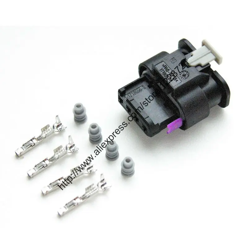 

10Sets/lot 4H0973704 VAG 4pin automotive wire connector plug for Automobile Reversing AUDI VW LEAR Golf Jetta Volkswagen Touareg