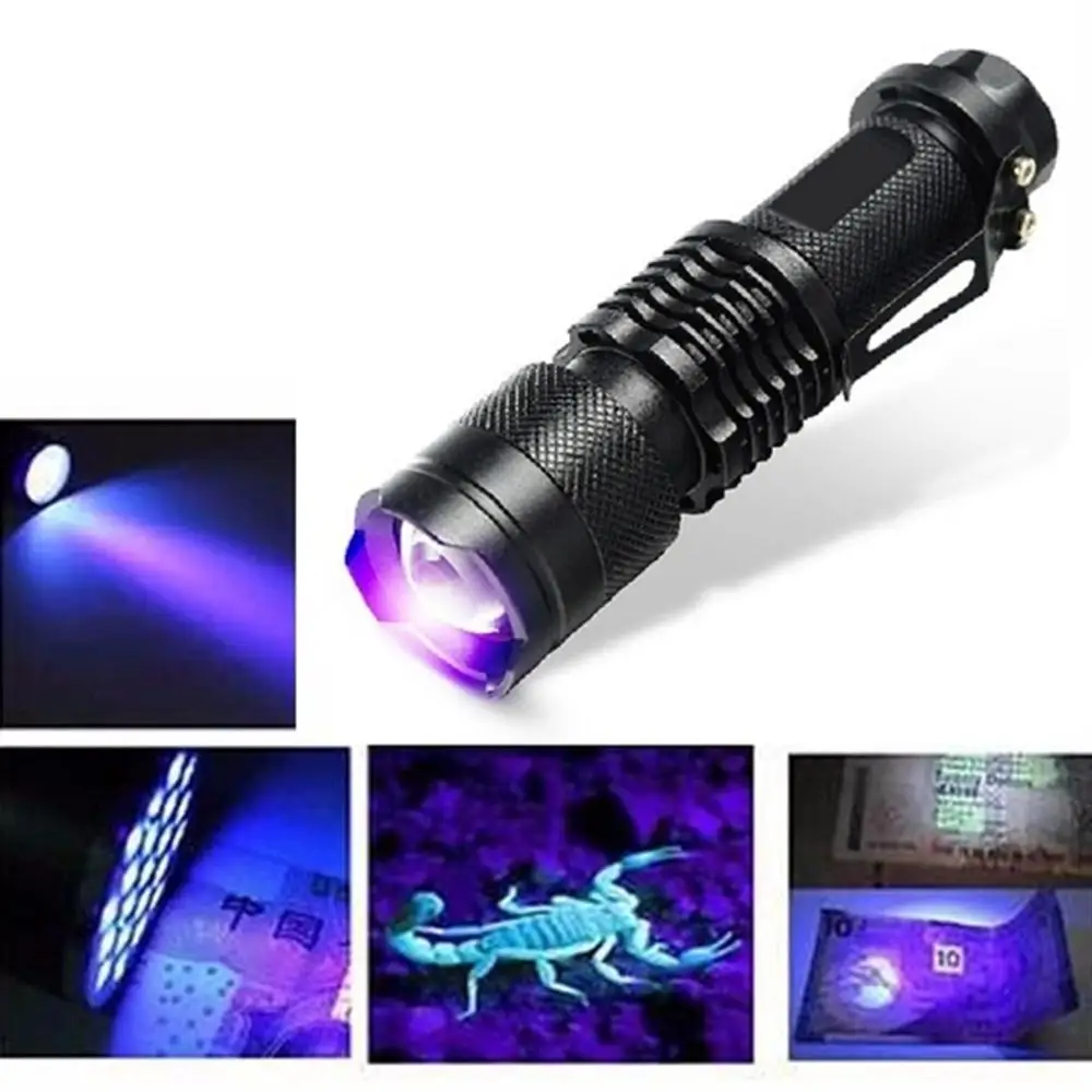 

Mini Aluminum Portable UV Flashlight Violet Light LED UV Torch Light Lamp Flashlight 365nm/395nm