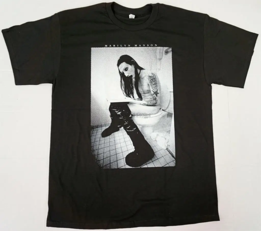 

MARILYN MANSON T-shirt Titan Of The Toilet Poster Image Tee Mens M-2XL New