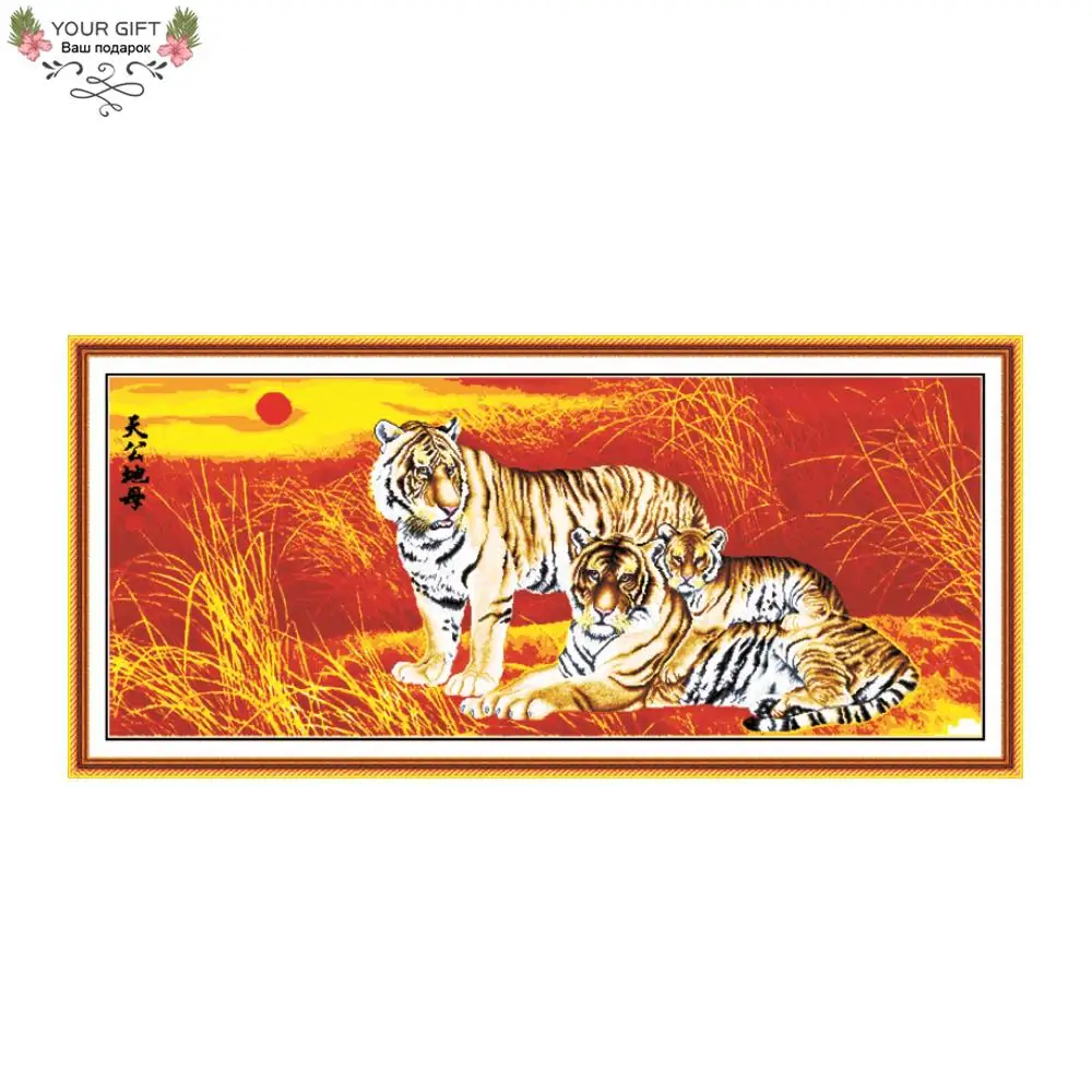 

Joy Sunday D018 14CT 11CT Stamped and Counted Home Decoration The Heaven Father and the Earth Mother Cross Stitch