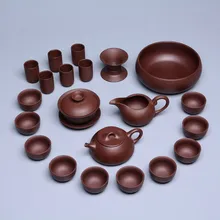 Yixing Zisha чайный набор кунг-фу НЕОБРАБОТАННАЯ руда старый из фиолетовой глины чайник Си Ши весь набор чайных чашек