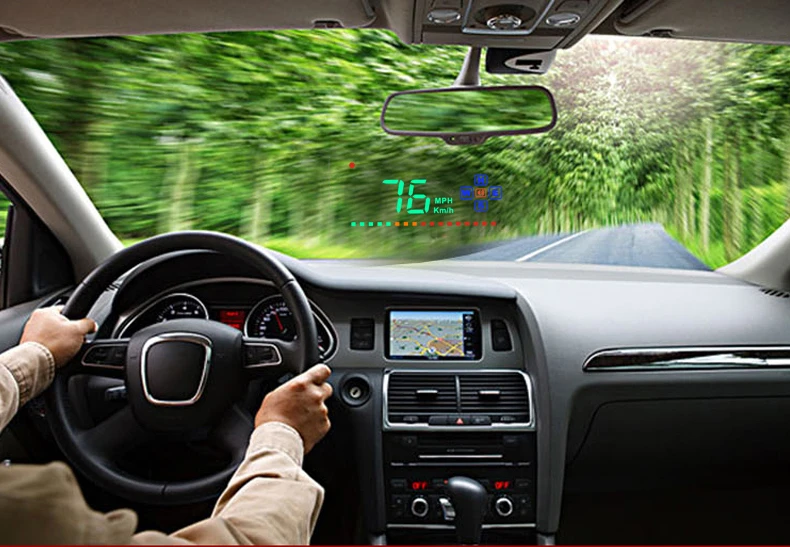 Автомобильный скоростной проектор универсальный gps цифровой автомобильный скоростной метр A2 дисплей Авто HUD лобовое стекло проектор подходит для всех моделей автомобилей