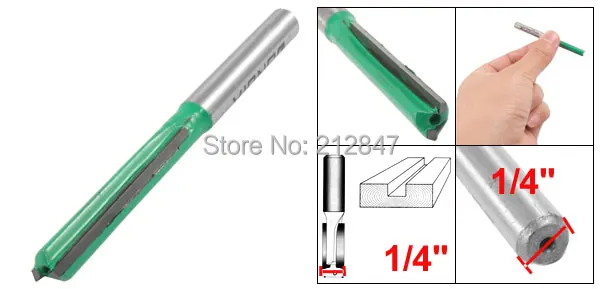 Woodworking 14 x 14 Double Flute Straight Router Bit Tool