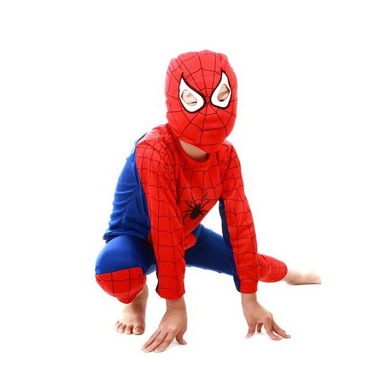 2018 Anime Cosplay Red Spiderman Costume Carnevale Kids Black Spiderman Disfraces Carnaval Karneval Costume Boys Halloween