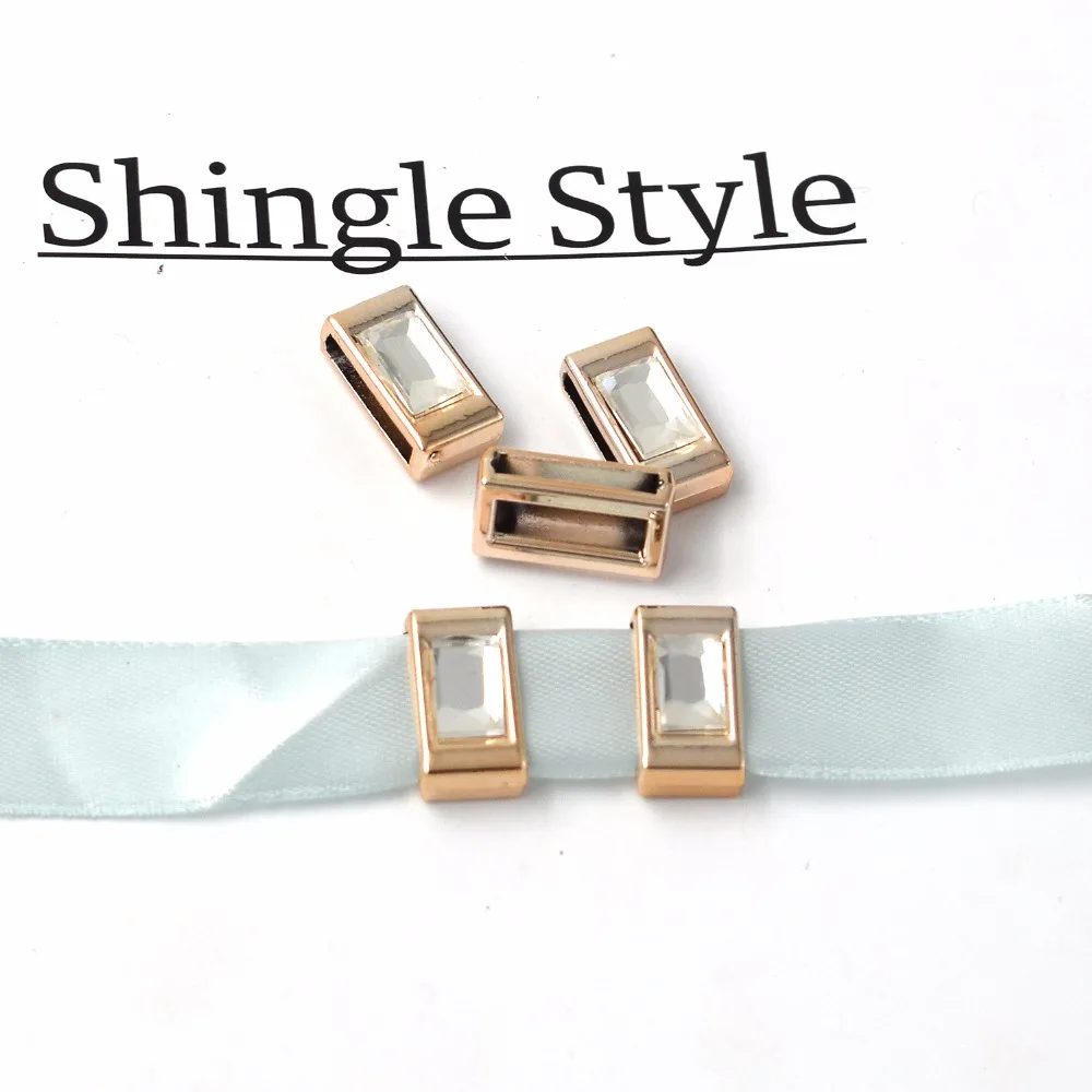 

20/11/8mm,20pcs uv plated rose flower gold no fade ribbon buckles acessories Invitation Ribbon Slider Headband Hair Clip DIY