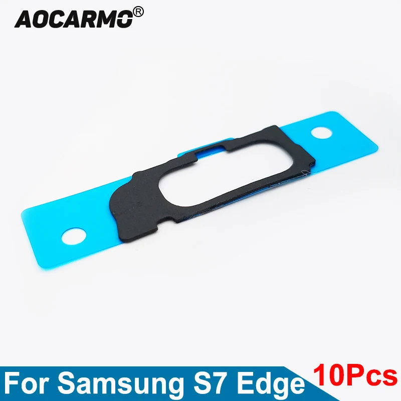 

10Pcs/Lot For Samsung Galaxy S7 Edge GM-G935 Touch ID Fingerprint Home Button Key Adhesive Gasket Bracket Mat With Sticker