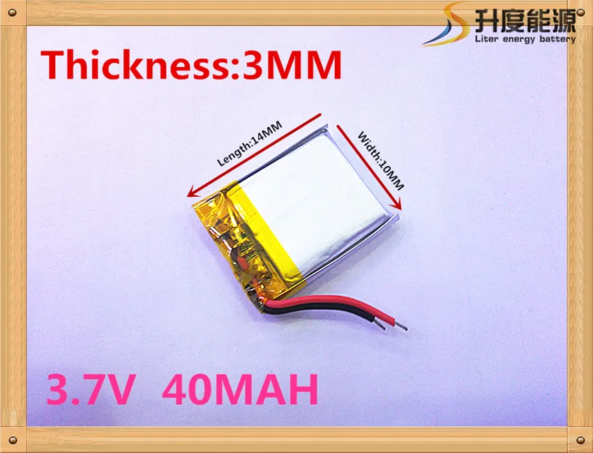 

3.7V polymer lithium battery 301014 micro device Bluetooth headset toy 40mAH