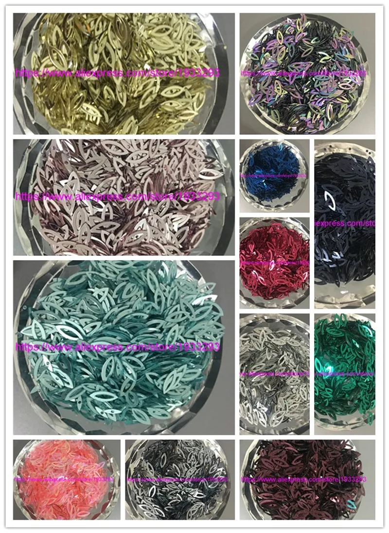 

1000pcs 3*9MM Hollow Horse Eyes PVC loose sequins Paillettes sewing sequin for Wedding decoration craft for Garments Diy