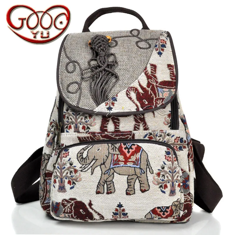 

2017 new Korean national wind handmade wax rope braided accessories shoulder bag vertical section square travel backpack