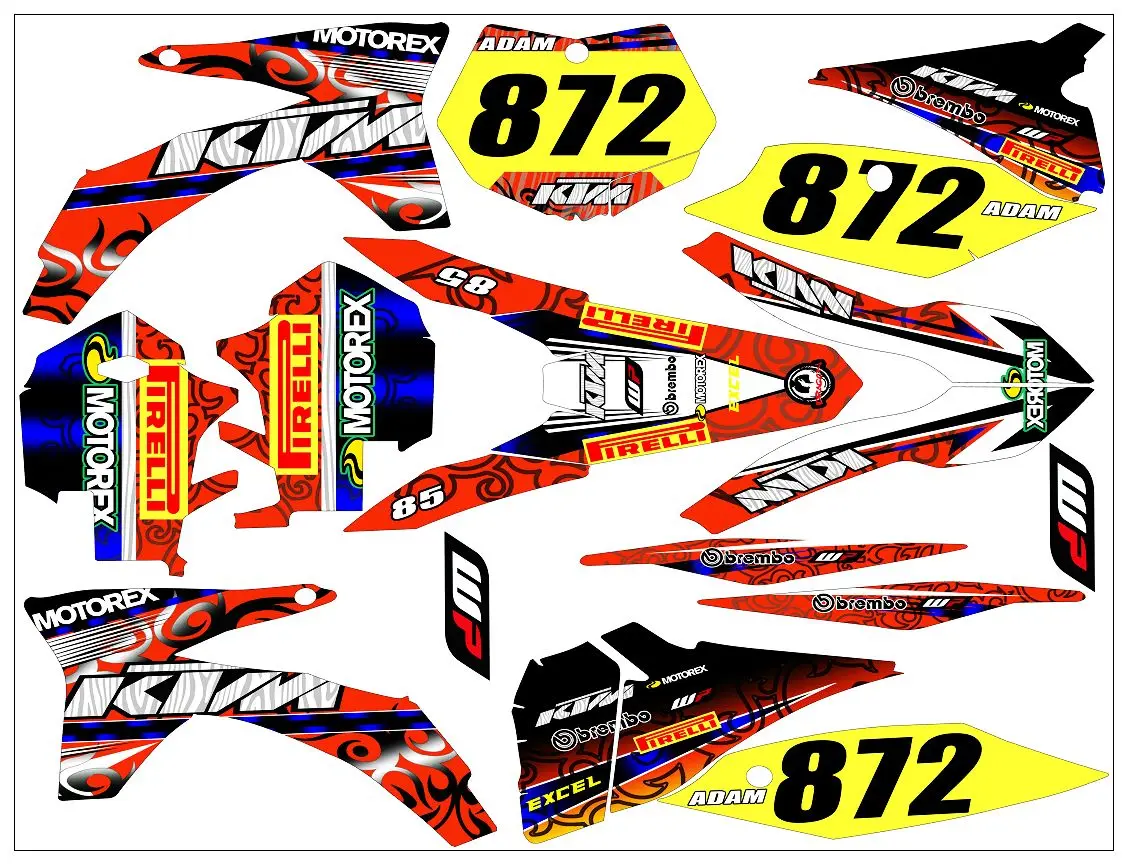

3M Motorcycle Sticker Modified Decal for 2011-2012 KTM EXC Series