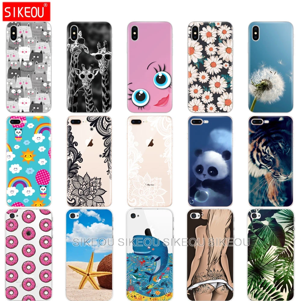 Soft FOR Coque iPhone 5 5S SE 6 6S 7 8 Plus X 10 Cover FOR Capa iPhone 6 Case FOR Fund iPhone 6S Case FOR iPhone 5 cases