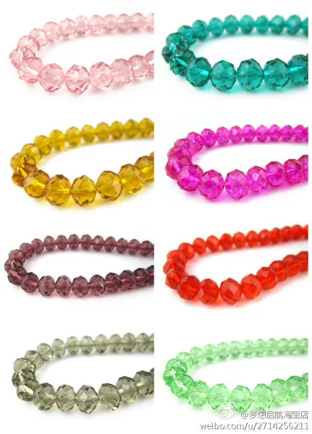 

(72 pieces/lot)FACETED GLASS RONDELL:10 MM X 8 MM crystal beads s for jewelry making flat beads multi-color