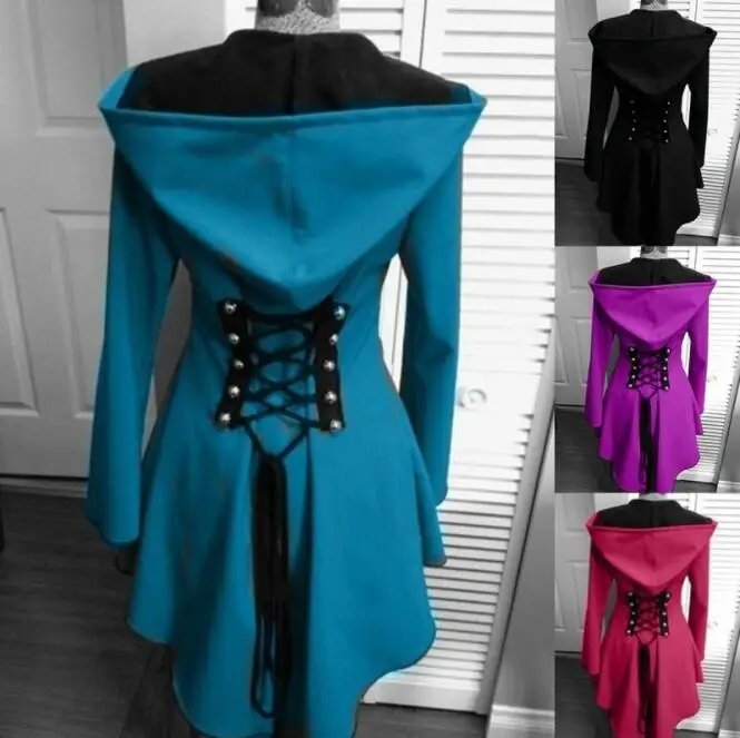 

Halloween Women Medieval Cosplay Costume Medieval Dress Coats