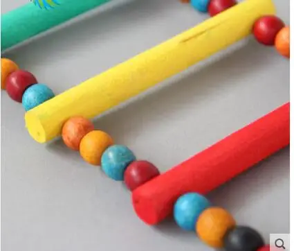 Bird Toys Parrot Toys Natural Bird Cage Accessories Ladders Colored Small Ladders Climbing