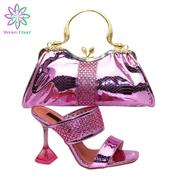 

Fuchsia Color Matching Italian Shoe and Bag African Shoe and Bag Set for Party In Women Shoe and Bag Set Wedding Shoes and Bag
