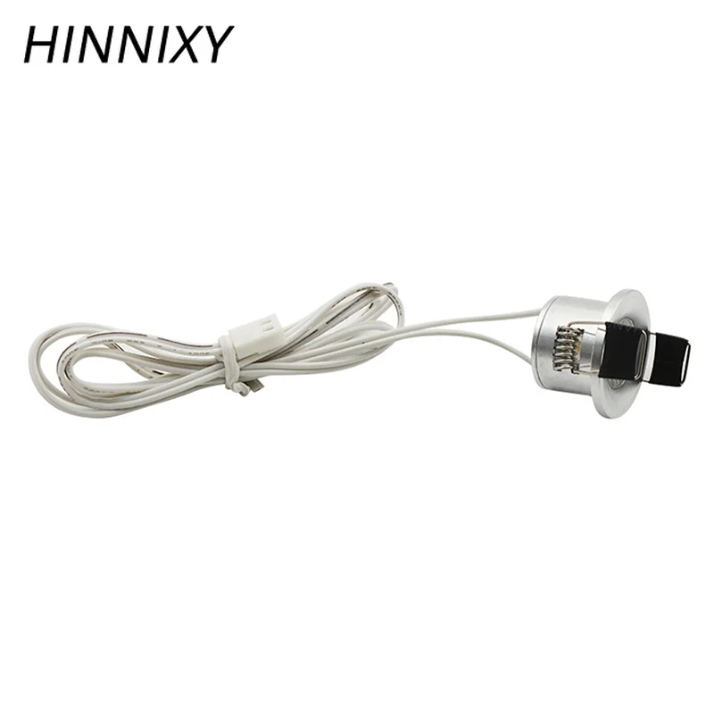 

Hinnixy LED Silvery Dimmable Spot Light Mini Ceiling Downlights Set Recessed 1.5W 12V 27mm Cut Hole Remote Control Cabinet Lamp
