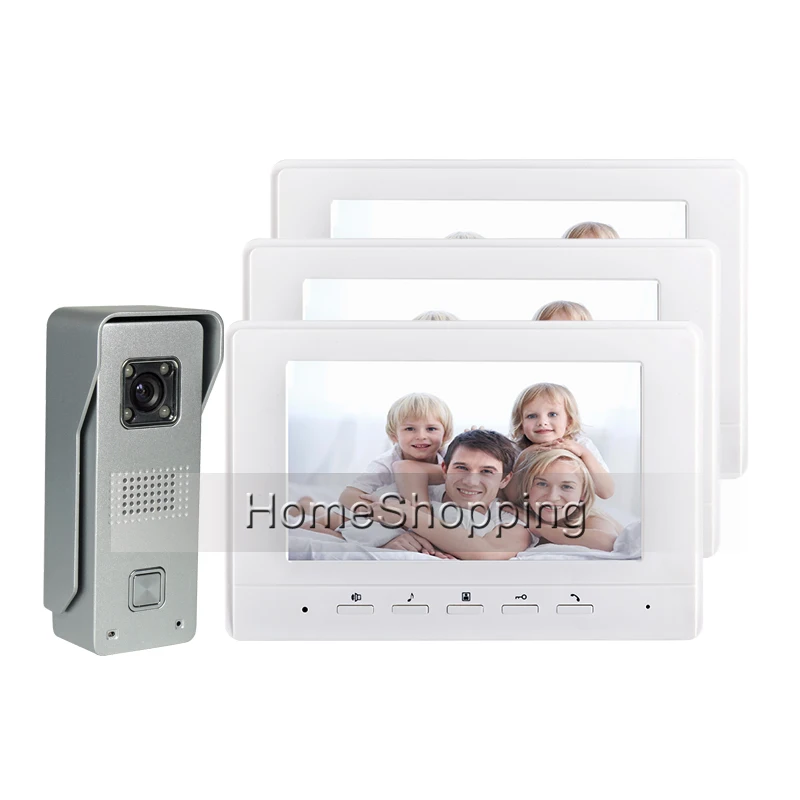 FREE SHIPPING BRAND Wired 7 Color Screen Video font b Door b font phone Intercom Metal