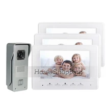 FREE SHIPPING BRAND Wired 7 Color Screen Video font b Door b font phone Intercom Metal