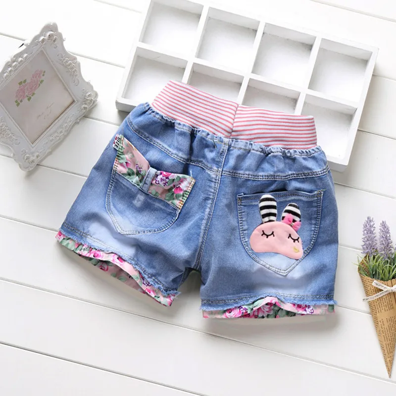 Summer Fashion Children Denim Shorts Baby Girls Cotton Sand Short Kids Girl Casual Jeans Shorts 3-12Yyears