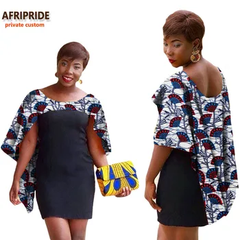 

african women summer dress AFRIPRIDE private custom fashion style sexy cloak mini dress plus size pure batik cotton A722563